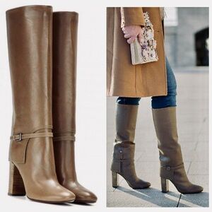 Tory Burch Tan Heeled Boots